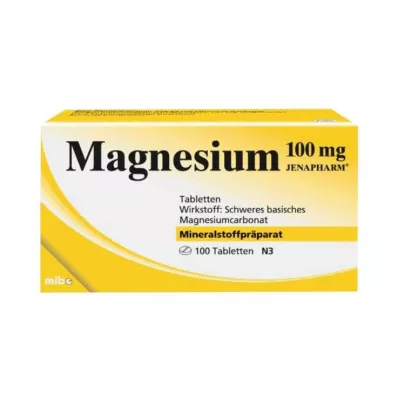 MAGNESIUM 100 mg Jenapharm-tabletit, 100 kpl MAGNESIUM 100 mg Jenapharm-tabletit, 100 kpl