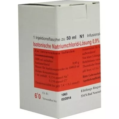 ISOTONISCHE NaCl-liuos 0,9 % Eifelfango, 50 ml