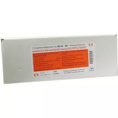 ISOTONISCHE NaCl-liuos 0,9 % Eifelfango, 10X50 ml