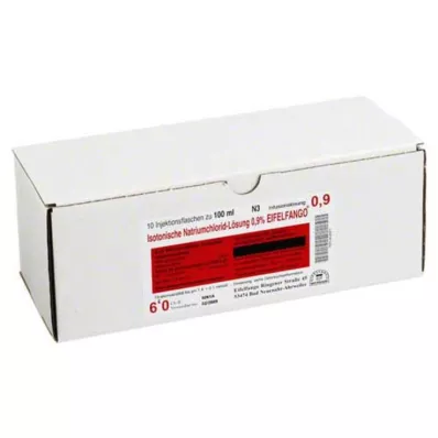 ISOTONISCHE NaCl-liuos 0,9 % Eifelfango, 10X100 ml ISOTONISCHE NaCl-liuos 0,9 % Eifelfango, 10X100 ml