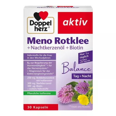 DOPPELHERZ Meno Puna-apila+Overnight Primrose Oil+Biotin kapselit, 30 kpl
