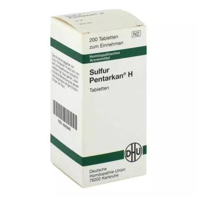 SULFUR PENTARKAN H-tabletit, 200 kpl