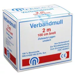VERBANDMULL 2x1 m siksak BW 20/100 ei-steriili, 1 kpl