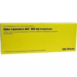 ALPHA LIPONSÄURE AAA 600 mg:n injektiopullot, 5X50 ml