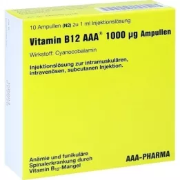 VITAMIN B12 AAA 1000 μg ampullit, 10X1 ml