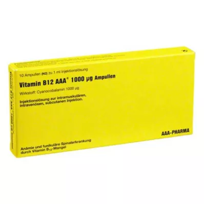 VITAMIN B12 AAA 1000 μg ampullit, 10X1 ml