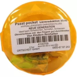 PSSST Taskukorvakiinnike värillinen, 4 kpl