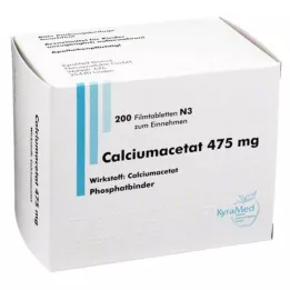 CALCIUMACETAT 475 mg kalvopäällysteiset tabletit, 200 kpl