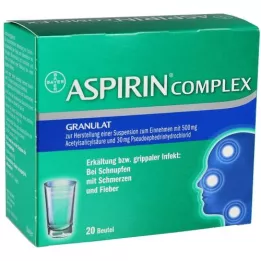 ASPIRIN COMPLEX annospussi, jossa on rakeet annostelususpension valmistukseen, 20 kpl