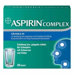 ASPIRIN COMPLEX annospussi, jossa on rakeet annostelususpension valmistukseen, 20 kpl