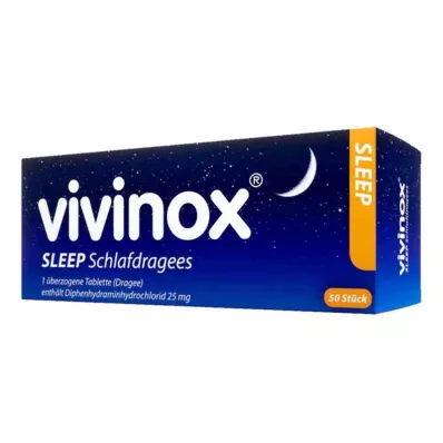 VIVINOX Sleep Sleep -pastillit päällystetty tabletti, 50 kpl VIVINOX Sleep Sleep -pastillit päällystetty tabletti, 50 kpl