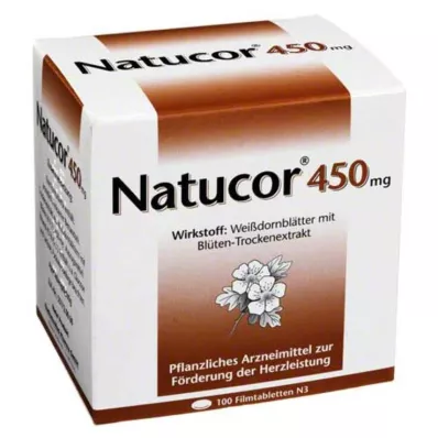 NATUCOR 450 mg kalvopäällysteiset tabletit, 100 kpl NATUCOR 450 mg kalvopäällysteiset tabletit, 100 kpl