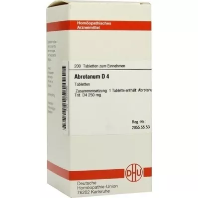 ABROTANUM D 4 tablettia, 200 kpl