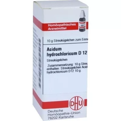 ACIDUM HYDROCHLORICUM D 12 palloa, 10 g