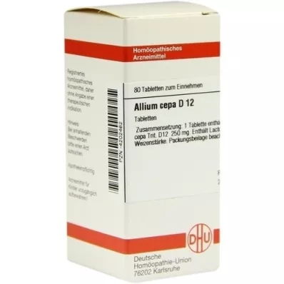 ALLIUM CEPA D 12 tablettia, 80 kpl