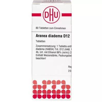 ARANEA DIADEMA D 12 tablettia, 80 kpl