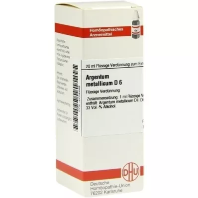 ARGENTUM METALLICUM D 6 Laimennus, 20 ml