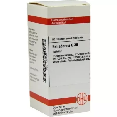 BELLADONNA C 30 tablettia, 80 kpl