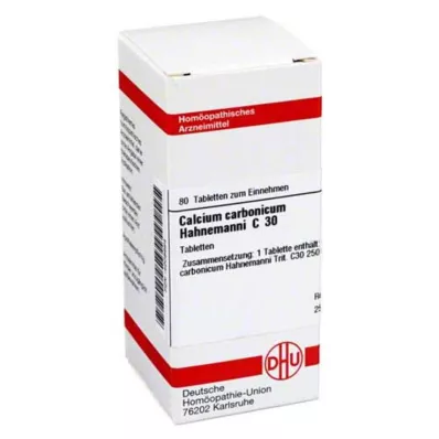 CALCIUM CARBONICUM Hahnemanni C 30 tablettia, 80 kpl