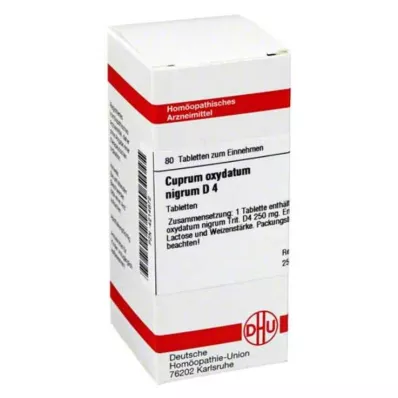 CUPRUM OXYDATUM nigrum D 4 tablettia, 80 kpl