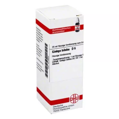 GINKGO BILOBA D 6 Laimennus, 20 ml