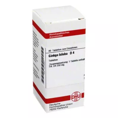 GINKGO BILOBA D 4 tablettia, 80 kpl GINKGO BILOBA D 4 tablettia, 80 kpl