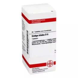 GINKGO BILOBA D 6 tablettia, 80 kpl