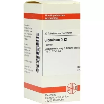 GLONOINUM D 12 tablettia, 80 kpl