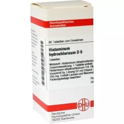 HISTAMINUM hydrochloricum D 6 tablettia, 80 kpl