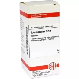 IPECACUANHA D 12 tablettia, 80 kpl