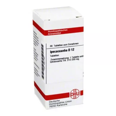 IPECACUANHA D 12 tablettia, 80 kpl