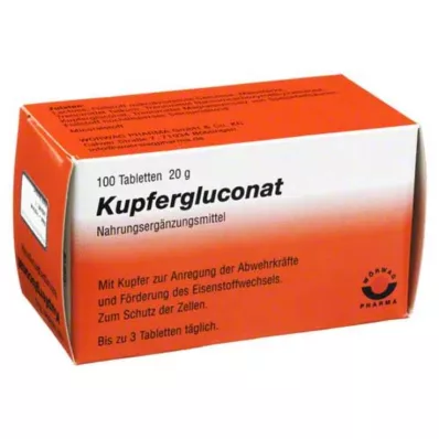 KUPFERGLUCONAT Tabletit, 100 kpl