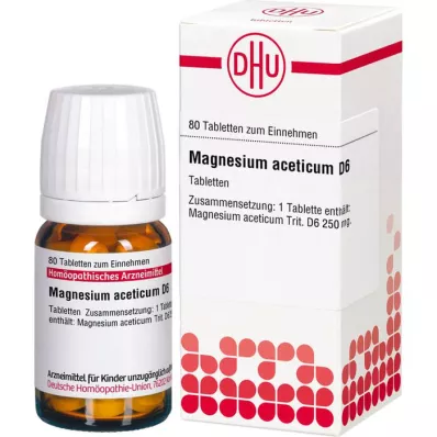 MAGNESIUM ACETICUM D 6 tablettia, 80 kpl