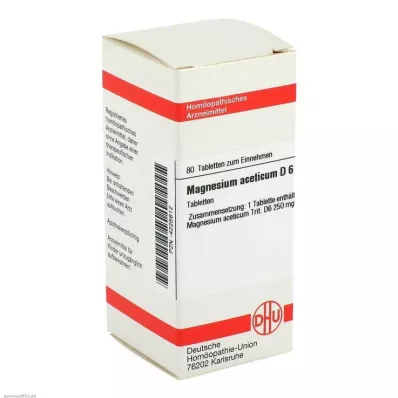 MAGNESIUM ACETICUM D 6 tablettia, 80 kpl
