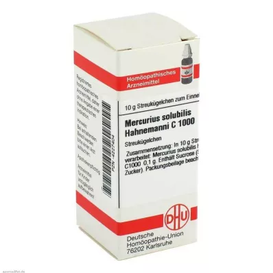 MERCURIUS SOLUBILIS Hahnemanni C 1000 palloa, 10 g