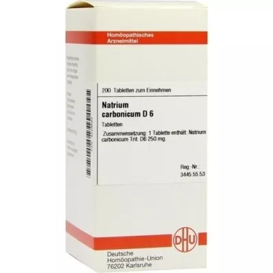 NATRIUM CARBONICUM D 6 tablettia, 200 kpl