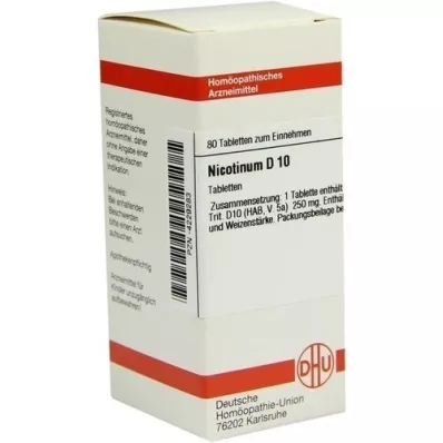 NICOTINUM D 10 tablettia, 80 kpl