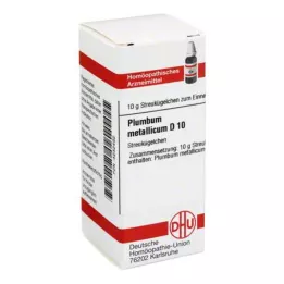 PLUMBUM METALLICUM D 10 palloa, 10 g