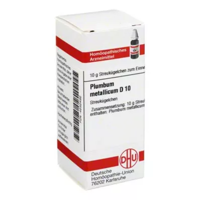 PLUMBUM METALLICUM D 10 palloa, 10 g