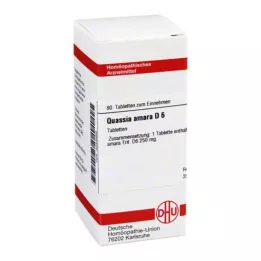 QUASSIA D 6 tablettia, 80 kpl
