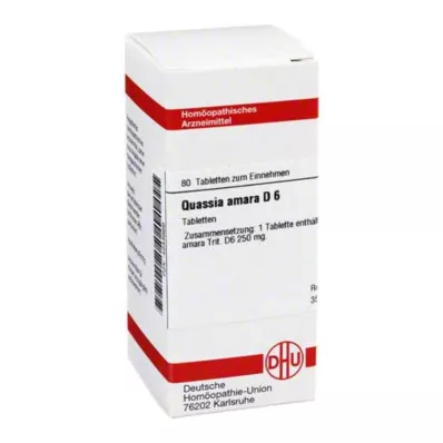 QUASSIA D 6 tablettia, 80 kpl QUASSIA D 6 tablettia, 80 kpl