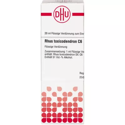 RHUS TOXICODENDRON C 6 Laimennus, 20 ml