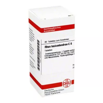 RHUS TOXICODENDRON C 6 tablettia, 80 kpl RHUS TOXICODENDRON C 6 tablettia, 80 kpl