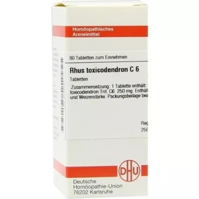RHUS TOXICODENDRON C 6 tablettia, 80 kpl