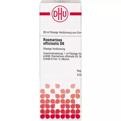ROSMARINUS OFFICINALIS D 6 Laimennus, 20 ml