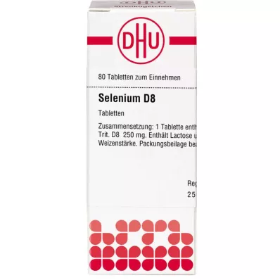 SELENIUM D 8 tablettia, 80 kpl