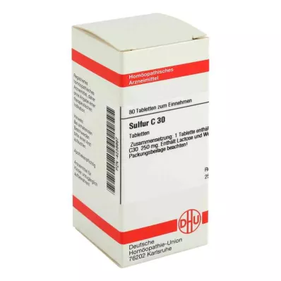 SULFUR C 30 tablettia, 80 kpl