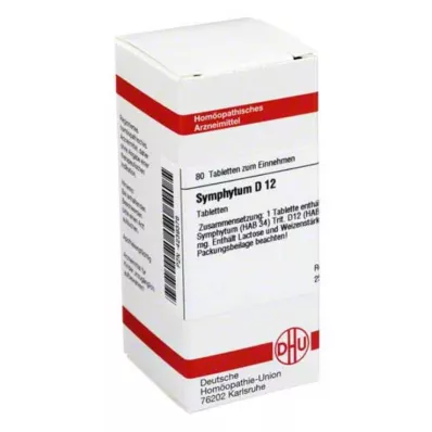 SYMPHYTUM D 12 tablettia, 80 kpl