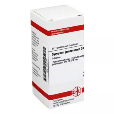 SYZYGIUM JAMBOLANUM D 6 tablettia, 80 kpl SYZYGIUM JAMBOLANUM D 6 tablettia, 80 kpl