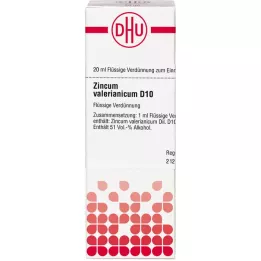 ZINCUM VALERIANICUM D 10 Laimennus, 20 ml